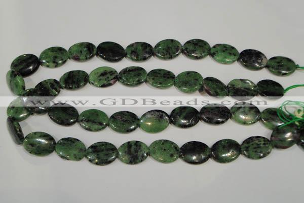 CRZ483 15.5 inches 15*20mm oval ruby zoisite gemstone beads