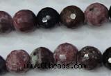 CRZ512 15.5 inches 8mm faceted round natural ruby sapphire beads