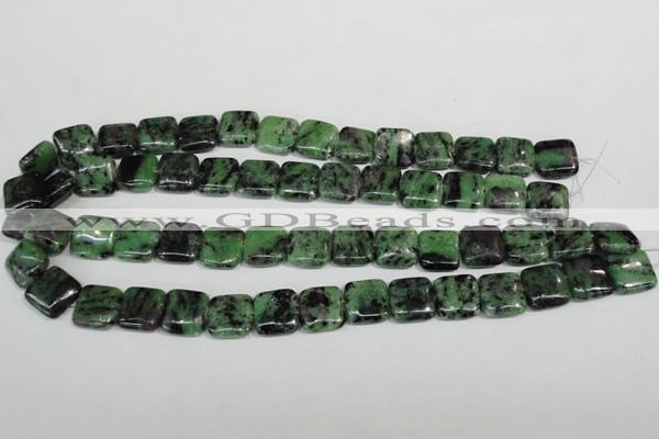 CRZ65 15.5 inches 14*14mm square ruby zoisite gemstone beads