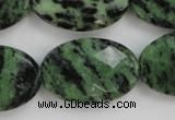 CRZ714 15 inches 20*30mm faceted oval ruby zoisite gemstone beads