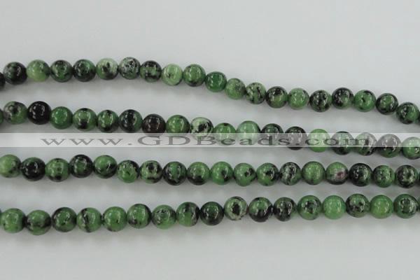 CRZ722 15.5 inches 8mm round ruby zoisite gemstone beads