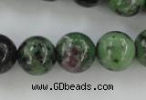 CRZ723 15.5 inches 10mm round ruby zoisite gemstone beads