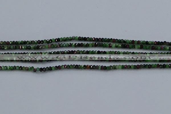 CRZ750 15.5 inches 2*2.5mm faceted rondelle ruby zoisite beads