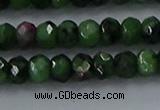 CRZ753 15.5 inches 4*6mm faceted rondelle ruby zoisite beads