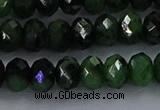 CRZ754 15.5 inches 5*8mm faceted rondelle ruby zoisite beads