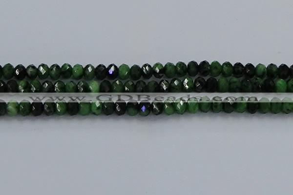 CRZ754 15.5 inches 5*8mm faceted rondelle ruby zoisite beads