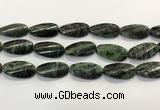 CRZ797 15.5 inches 15*30mm twisted oval ruby zoisite gemstone beads