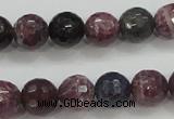 CRZ806 15.5 inches 8mm faceted round natural ruby sapphire beads