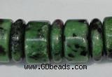 CRZ84 15.5 inches 5*16mm & 10*16mm rondelle ruby zoisite gemstone beads