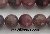 CRZ854 15.5 inches 10mm faceted round natural ruby gemstone beads