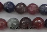 CRZ882 15.5 inches 8mm faceted round natural ruby sapphire beads