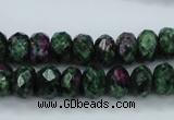 CRZ912 15.5 inches 8*12mm faceted rondelle Chinese ruby zoisite beads