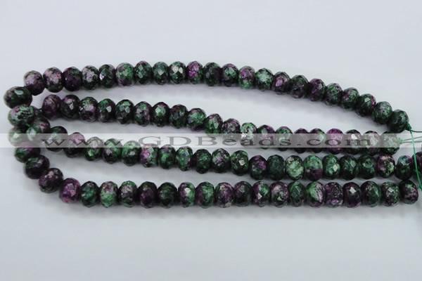 CRZ915 15.5 inches 13*18mm faceted rondelle Chinese ruby zoisite beads