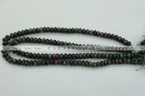 CRZ922 15.5 inches 8*12mm rondelle Chinese ruby zoisite beads