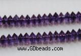 CSA07 15.5 inches 4*8mm rondelle synthetic amethyst beads wholesale