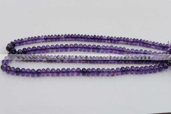 CSA08 15.5 inches 5*8mm rondelle synthetic amethyst beads wholesale