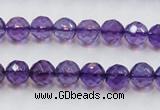 CSA16 15.5 inches 8mm faceted round synthetic amethyst beads