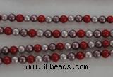 CSB1002 15.5 inches 4mm round mixed color shell pearl beads