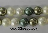 CSB1070 15.5 inches 10mm round mixed color shell pearl beads