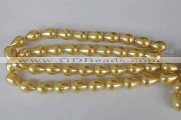 CSB113 15.5 inches 15*19mm teardrop shell pearl beads wholesale