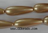 CSB117 15.5 inches 10*30mm teardrop shell pearl beads wholesale