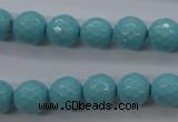 CSB1176 15.5 inches 12mm faceted round shell pearl beads