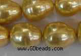 CSB130 15.5 inches 18*22mm nuggets shell pearl beads wholesale