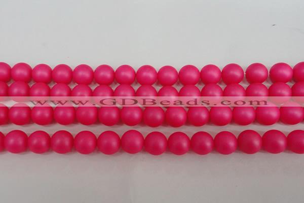 CSB1303 15.5 inches 10mm matte round shell pearl beads wholesale