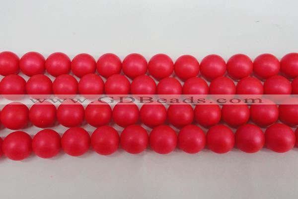 CSB1309 15.5 inches 12mm matte round shell pearl beads wholesale