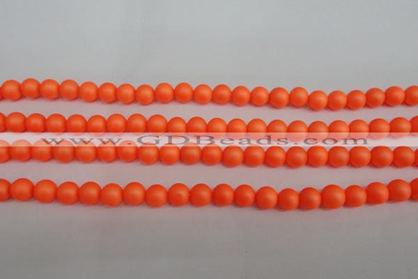 CSB1310 15.5 inches 4mm matte round shell pearl beads wholesale