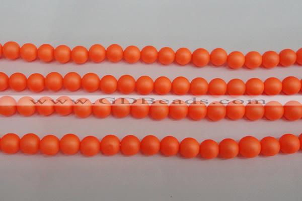 CSB1311 15.5 inches 6mm matte round shell pearl beads wholesale