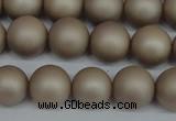 CSB1321 15.5 inches 6mm matte round shell pearl beads wholesale