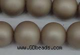 CSB1324 15.5 inches 12mm matte round shell pearl beads wholesale