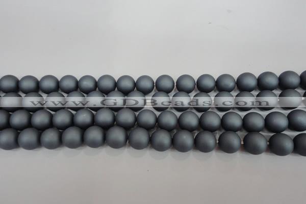 CSB1326 15.5 inches 6mm matte round shell pearl beads wholesale