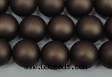 CSB1332 15.5 inches 8mm matte round shell pearl beads wholesale