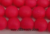 CSB1345 15.5 inches 4mm matte round shell pearl beads wholesale