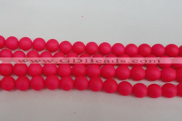 CSB1346 15.5 inches 6mm matte round shell pearl beads wholesale