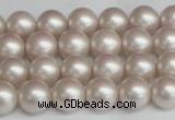 CSB1356 15.5 inches 6mm matte round shell pearl beads wholesale