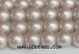 CSB1357 15.5 inches 8mm matte round shell pearl beads wholesale