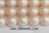 CSB1363 15.5 inches 10mm matte round shell pearl beads wholesale