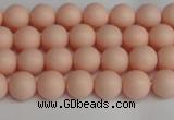 CSB1365 15.5 inches 4mm matte round shell pearl beads wholesale