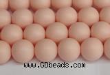 CSB1367 15.5 inches 8mm matte round shell pearl beads wholesale