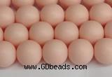 CSB1368 15.5 inches 10mm matte round shell pearl beads wholesale