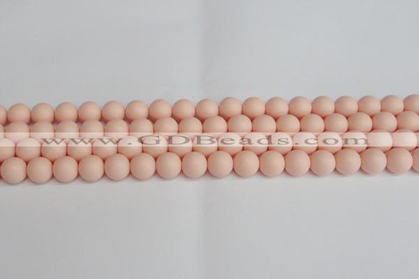 CSB1368 15.5 inches 10mm matte round shell pearl beads wholesale