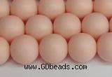 CSB1369 15.5 inches 12mm matte round shell pearl beads wholesale