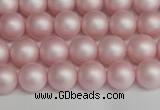 CSB1372 15.5 inches 8mm matte round shell pearl beads wholesale