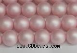 CSB1373 15.5 inches 10mm matte round shell pearl beads wholesale