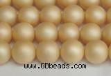 CSB1378 15.5 inches 10mm matte round shell pearl beads wholesale