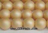 CSB1379 15.5 inches 12mm matte round shell pearl beads wholesale