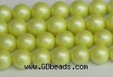 CSB1385 15.5 inches 4mm matte round shell pearl beads wholesale